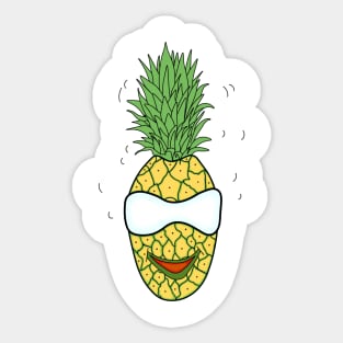 Cute Funny Pineapple Guy ! Sticker